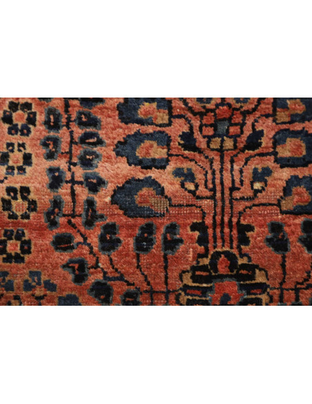 Hand Made Rug Antik Persia 75x195 Rust Red Dark