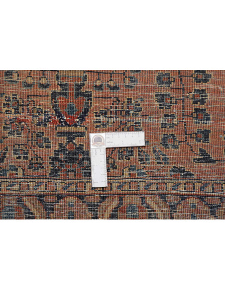 Hand Made Rug Antik Persia 75x195 Rust Red Dark