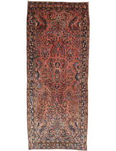 Hand Made Rug Antik Persia 80x190 Rust Dark Blu