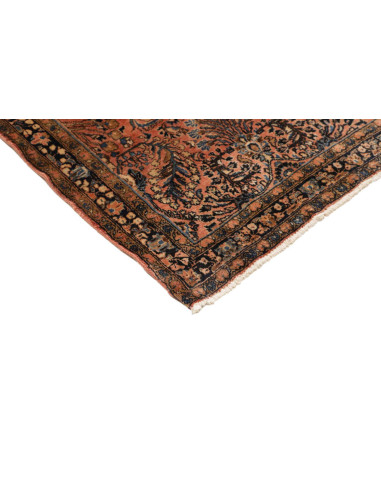 Hand Made Rug Antik Persia 80x190 Rust Dark Blu