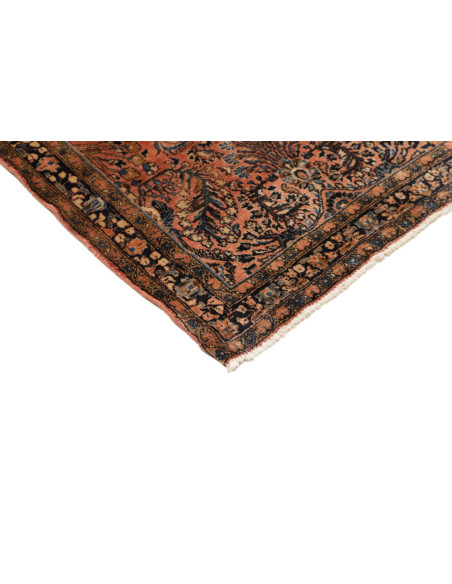 Hand Made Rug Antik Persia 80x190 Rust Dark Blu