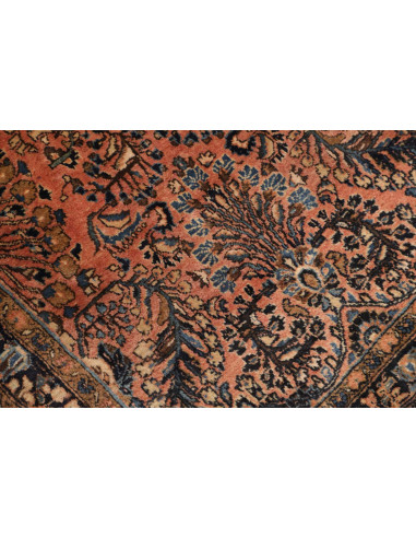 Hand Made Rug Antik Persia 80x190 Rust Dark Blu