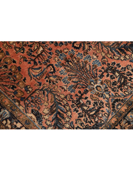 Hand Made Rug Antik Persia 80x190 Rust Dark Blu