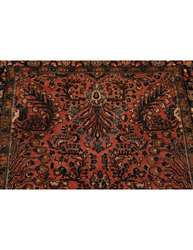 Hand Made Rug Antik Persia 80x190 Rust Dark Blu