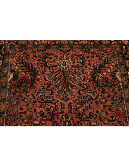 Hand Made Rug Antik Persia 80x190 Rust Dark Blu