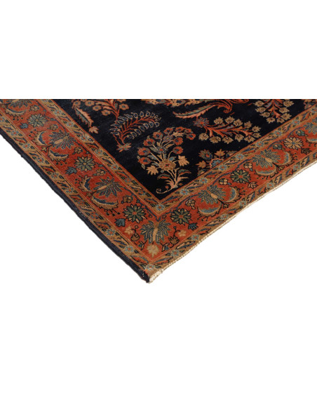 Hand Made Rug Antik Persia 130x195 Dark Blue Re