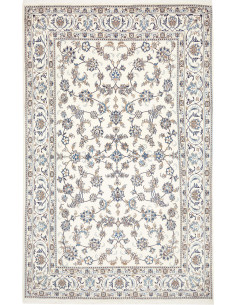 Rug Nain Kashmar Persia white sky blue 200x312