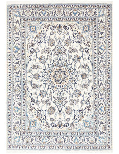 Tappeto Nain Kashmar Persia beige azzurro 142x203