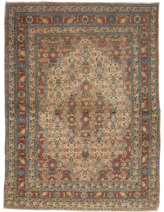 Hand Made Rug Antik Persia 125x170 Brick Red Be