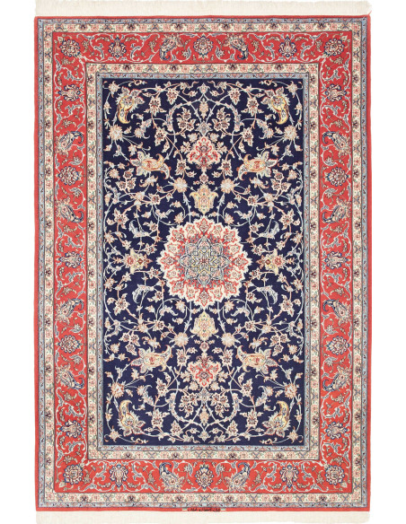 Rug Isfahan Persia grey brown 157x232