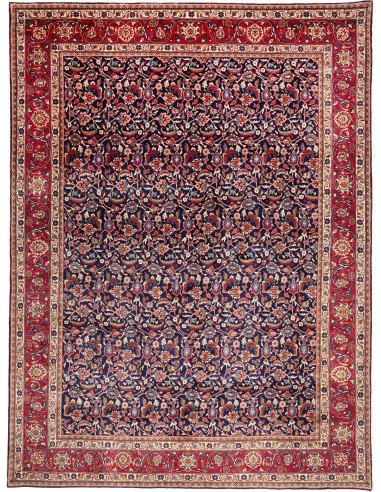 Tappeto Originale Mashad Persia 296x394 Blu Scu