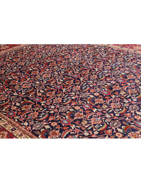 Tappeto Originale Mashad Persia 296x394 Blu Scu