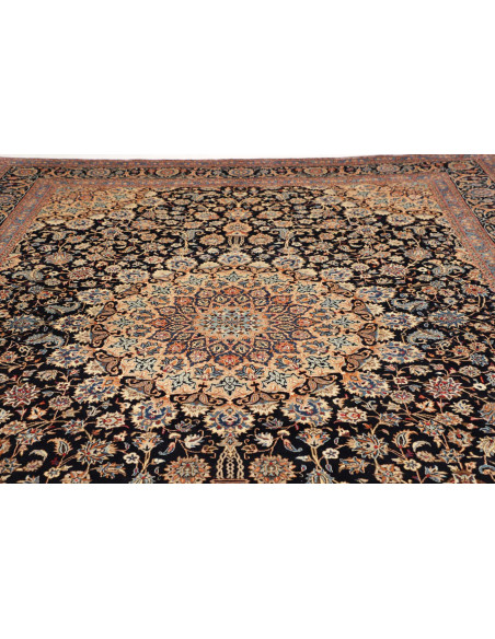 Hand Made Rug Kashmar Persia 298x405 Black Beig