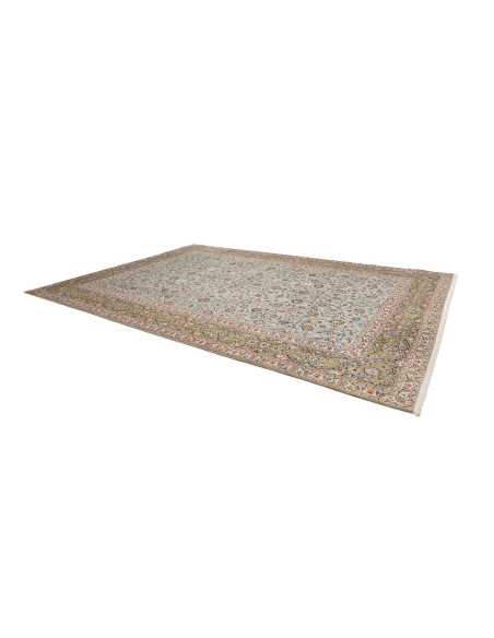 Hand Made Rug Kashan Persia 312x425 Powder Blue