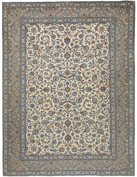 Hand Made Rug Kashan Persia 300x410 Ivory Blue