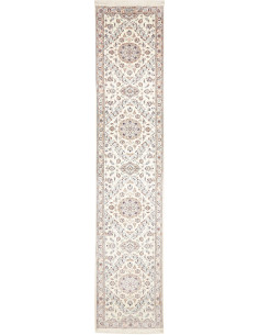 Tappeto Nain 6La Persia bianco azzurro 82x415