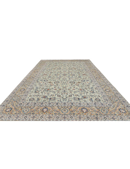 Hand Made Rug Kashan Persia 275x410 Light Blue