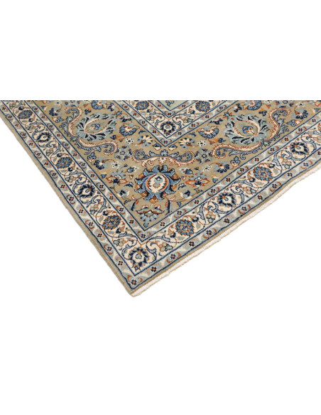 Hand Made Rug Kashan Persia 275x410 Light Blue