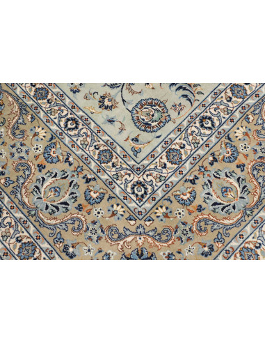 Hand Made Rug Kashan Persia 275x410 Light Blue