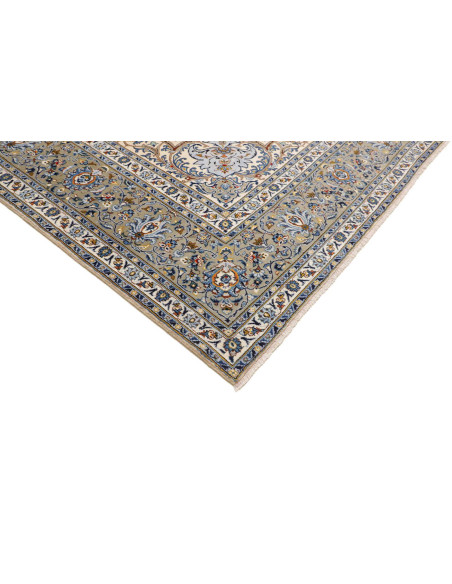 Hand Made Rug Kashan Persia 310x400 Ivory Blue