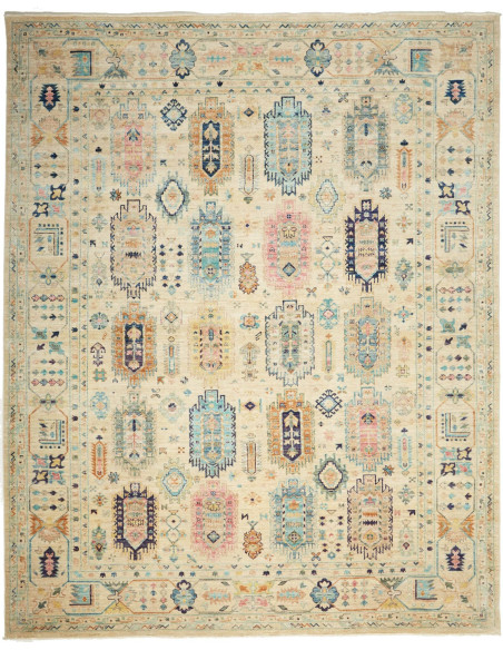 Rug Tribal Pakistan maroon beige 244x311