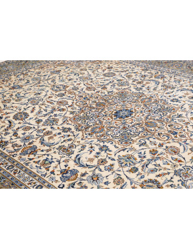 Hand Made Rug Kashan Persia 310x400 Ivory Blue