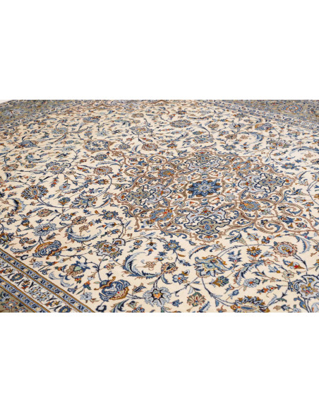 Hand Made Rug Kashan Persia 310x400 Ivory Blue