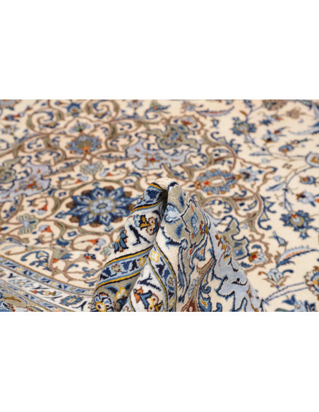 Hand Made Rug Kashan Persia 310x400 Ivory Blue