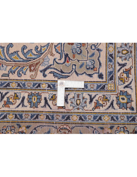 Hand Made Rug Kashan Persia 310x400 Ivory Blue