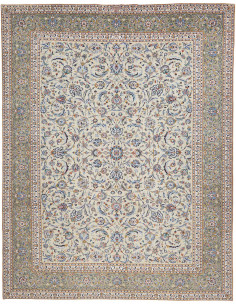 Hand Made Rug Kashan Persia 313x400 Ivory Sage