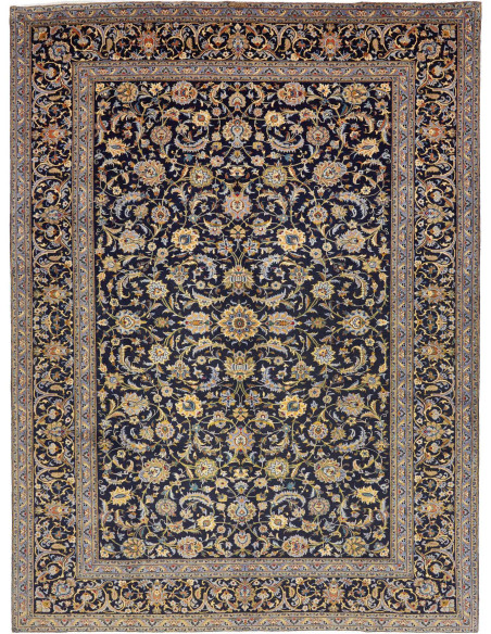 Tappeto Originale Kashan Persia 310x415 Blu Not