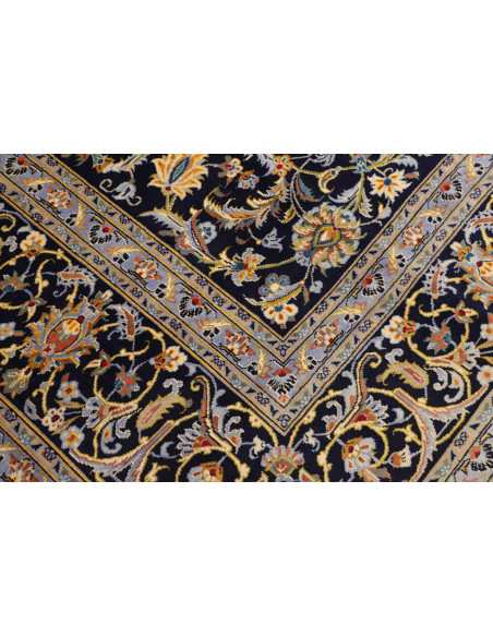 Hand Made Rug Kashan Persia 310x415 Midnight Bl