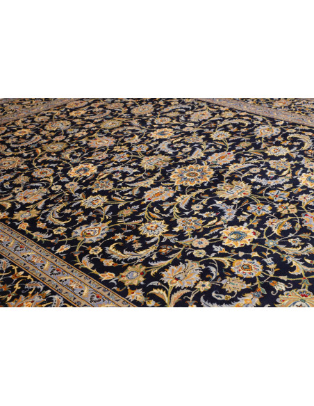 Hand Made Rug Kashan Persia 310x415 Midnight Bl