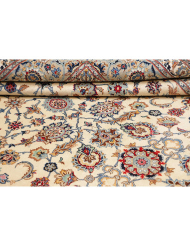 Hand Made Rug Kashan Persia 300x404 Ivory Blue