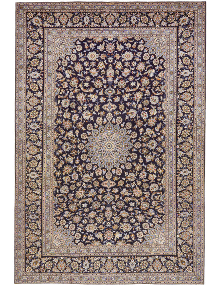 Tappeto Originale Kashan Persia 260x382 Blu Scu