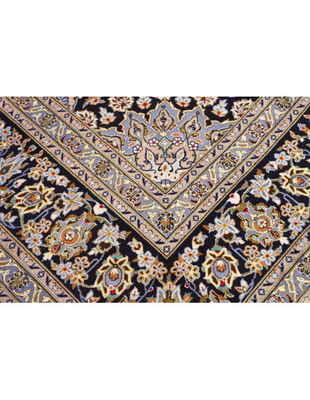 Tappeto Originale Kashan Persia 260x382 Blu Scu