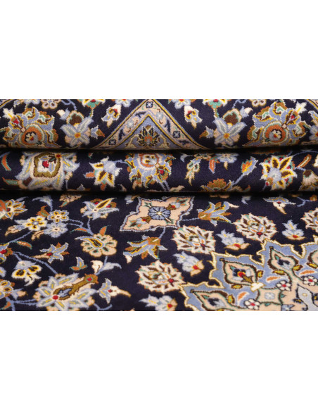 Tappeto Originale Kashan Persia 260x382 Blu Scu