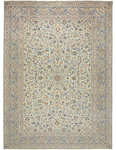 Tappeto Originale Kashan Persia 298x405 Celeste