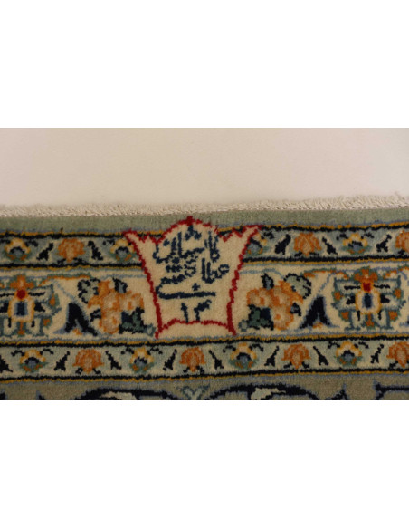 Hand Made Rug Kashan Persia 298x405 Light Blue