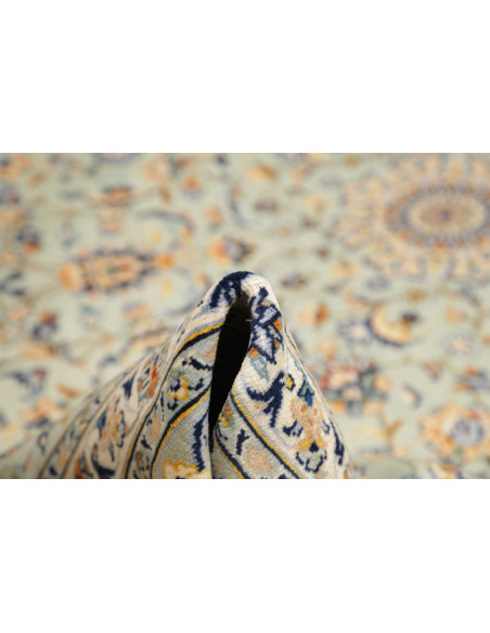 Hand Made Rug Kashan Persia 298x405 Light Blue