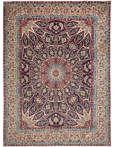 Hand Made Rug Kashan Persia 310x410 Midnight Bl
