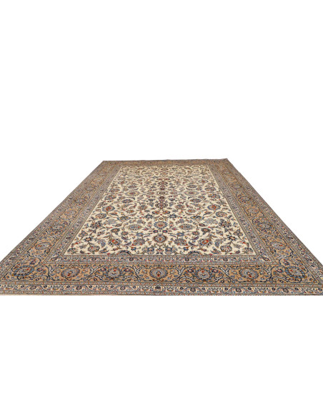 Hand Made Rug Kashan Persia 285x403 Ivory Blue