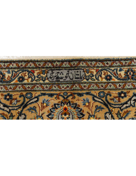 Hand Made Rug Kashan Persia 285x403 Ivory Blue