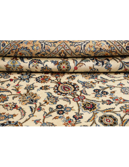 Hand Made Rug Kashan Persia 285x403 Ivory Blue