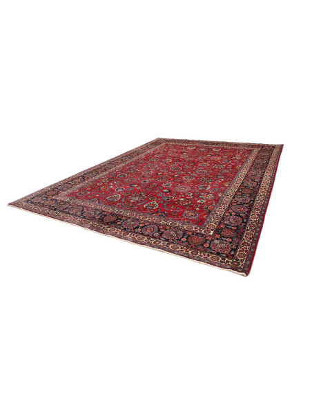 Hand Made Rug Mashad Persia 313x410 Red Dark Bl