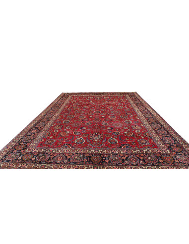 Hand Made Rug Mashad Persia 313x410 Red Dark Bl
