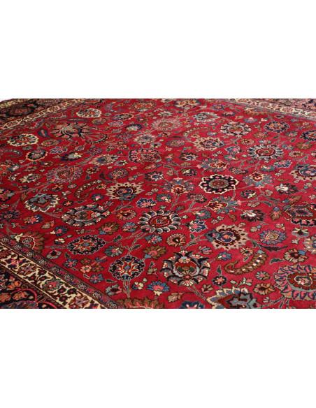 Hand Made Rug Mashad Persia 313x410 Red Dark Bl