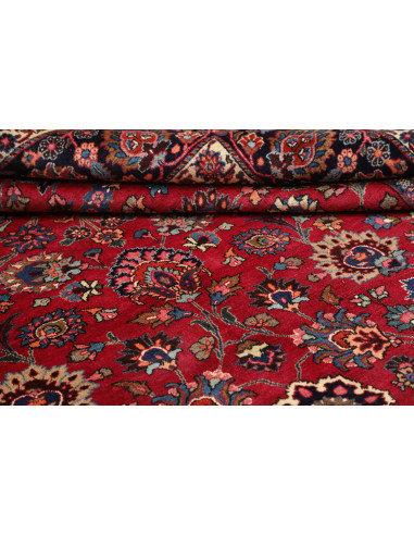 Hand Made Rug Mashad Persia 313x410 Red Dark Bl