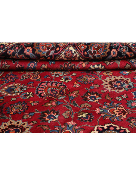 Hand Made Rug Mashad Persia 313x410 Red Dark Bl