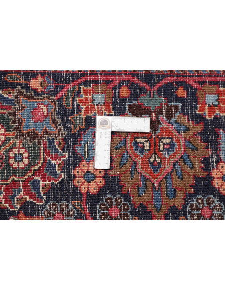 Hand Made Rug Mashad Persia 313x410 Red Dark Bl